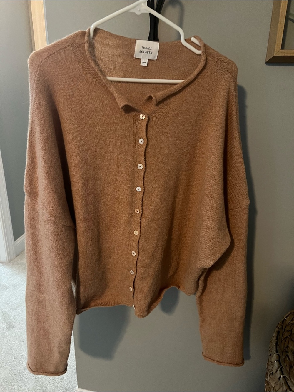 Things Between Piper Cardigan Women's Sweater - Camel